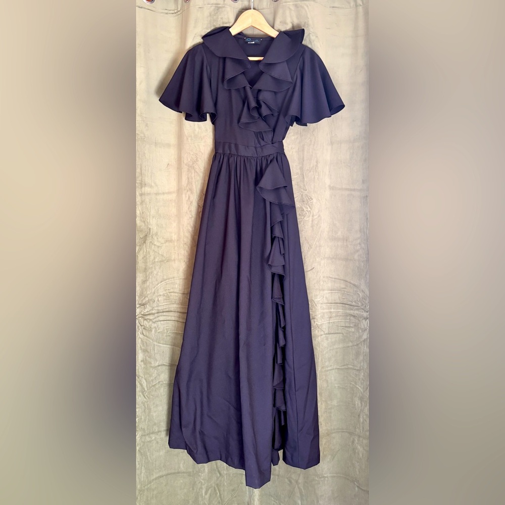 Navy Wrap Dress in Navy